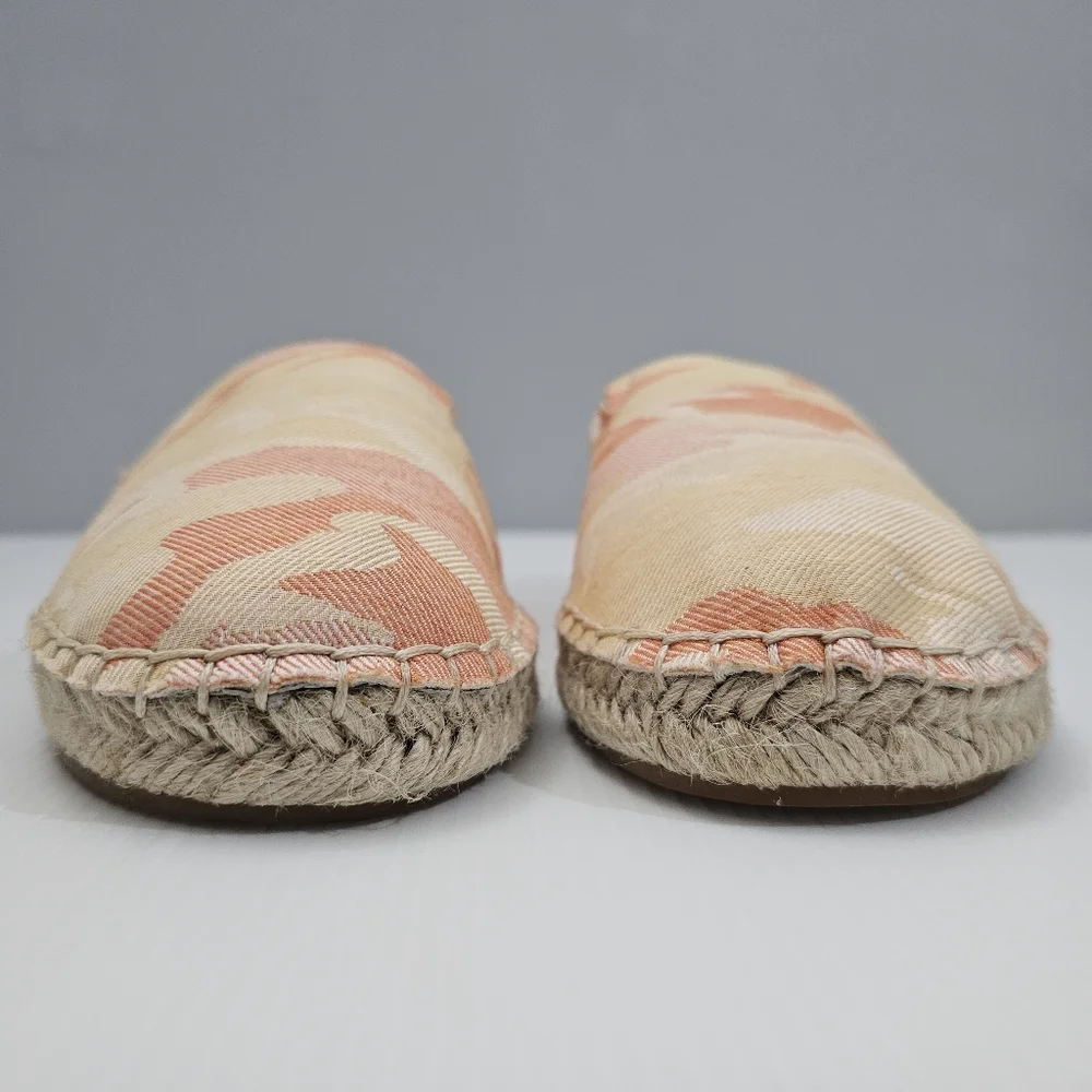 Sanctuary Havana Espadrille Womens 7.5 Printed Orange Slip On Loafer Casual Flat